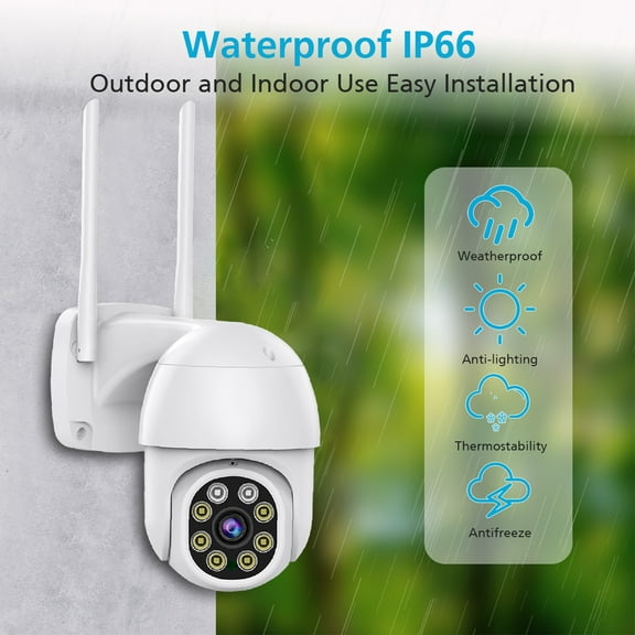 AZXY Security Cameras,Outdoor Security Cameras,1080p Hd 2.4GHZ Wifi Surveillance Camera Waterproof,Battery 360 Smart Camera Outdoor with Monitor for Home