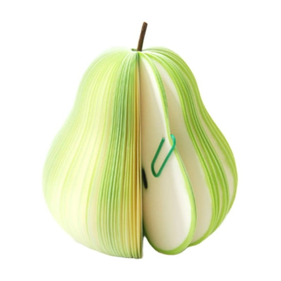 AZXY Self-Stick Notes, Pear Shaped Sticky Notes, Fruit Shape Memo Pads, Pear Outline Easy Tear Repositionable Slips for Kitchen, Daily Use & Gift DIY
