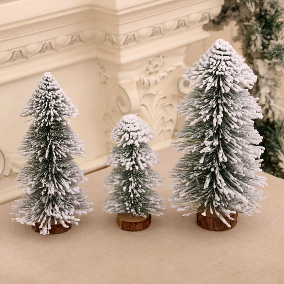 AZXY Small Christmas Tree White Tabletop Christmas Tree Decor Table Xmas Snow Pine Tree for Holiday Home Indroor Decorations White Unlit
