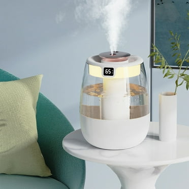 AZXY Small Humidifier for Plants,Cool Mist Humidifiers for Home,Evaporative Humidifiers for Large Room Quiet with Light,Air Humidifier for Bedroom Car Under $20