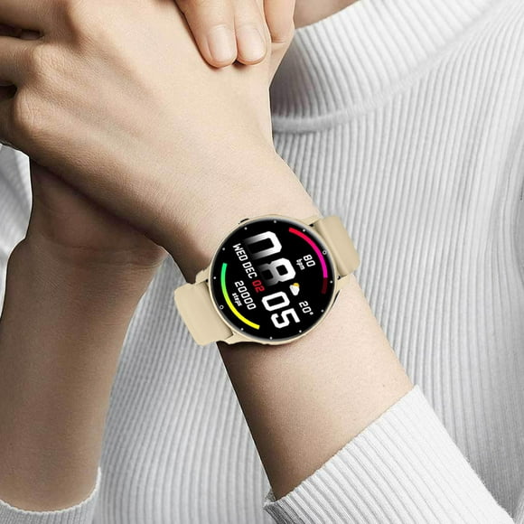Smart Watch,Health Smart Watches,Android Smartwatch,Bluetooth Smart Watch Waterproof for Men Women with Talk Call and Text,Fitness Trackers,Yellow