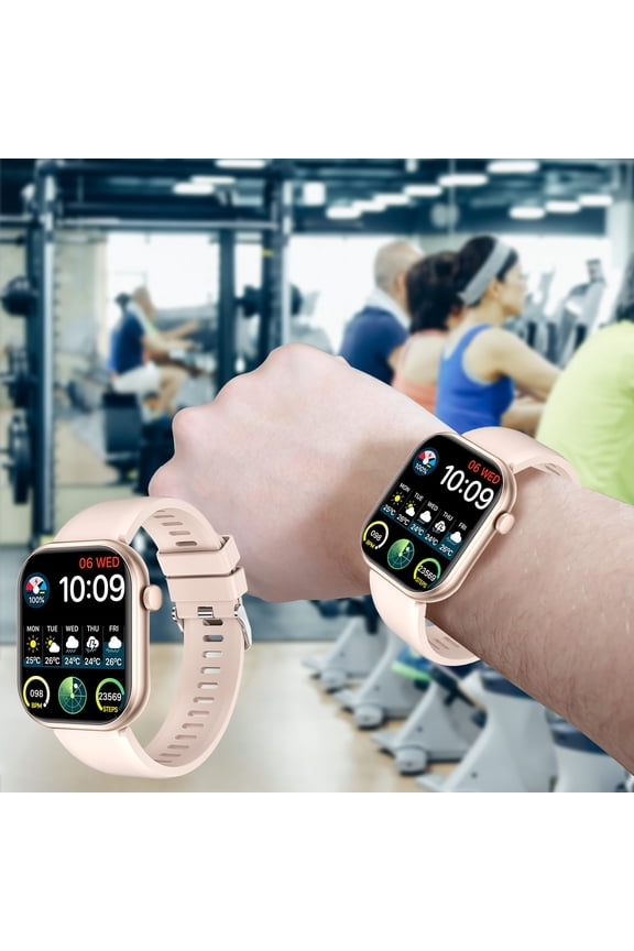 Smart Watch,Health Smart Watches,Android Smartwatch,Sports Touchscreen Bluetooth Smart Watch Waterproof for Men Women,Fitness Trackers,Gold
