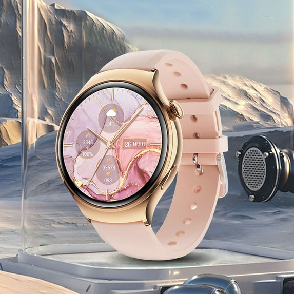 AZXY Smart Watch,Health Smart Watches,Bluetooth Smart Watch,Cheap Sports Touchscreen Smartwatch for Women Men Android with Talk Call Music,Waterproof Fitness Trackers,Pink