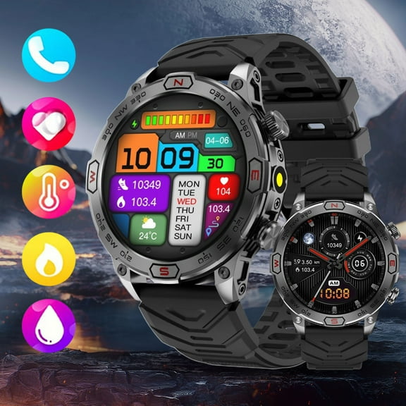 AZXY Smart Watch,Health Smart Watches,Bluetooth Smart Watch,Cheap Sports Touchscreen Smartwatch for Women Men Android with Talk Call Music,Waterproof Fitness Trackers