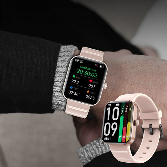 AZXY Smart Watch,Health Smart Watches,Bluetooth Smart Watch,Cheap Sports Touchscreen Smartwatch for Women Men Android,Waterproof Fitness Trackers,Pink