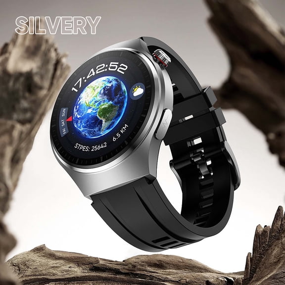 AZXY Smartwatch,Smart Watch for Android,Fitness Smart Watches,Bluetooth Sports Touchscreen Health Smart Watches for Women Men with Talk Call and Text,Waterproof Fitness Trackers,Silver