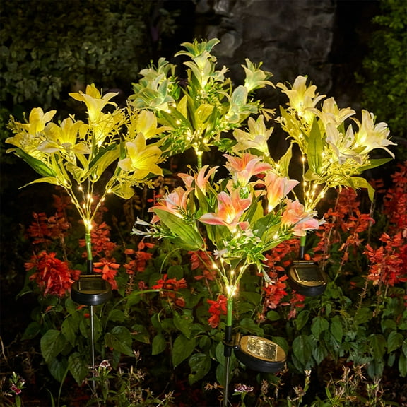 AZXY Solar Garden Lights,Decorative Solar Lights,Solar Landscape Lights,Solar Pathway Lights Outdoor Waterproof,Led Solar Garden Lights Flowers