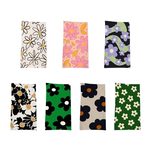 AZXY Stylish Floral Beach Towel, 27.6x59.1 Inch, Microfiber Terry Cloth, Super Absorbent, Fast Dry, Portable, All-Purpose Towel For Sports, Travel, Beach, Home Use