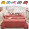 thumbnail image 1 of AZXY Summer Quilt, Blue Solid Cooling Quilt, 59.06x78.74 in Washed Cotton Bedspread Coverlet, Lightweight Breathable Washable All Season Blanket, 1 of 7