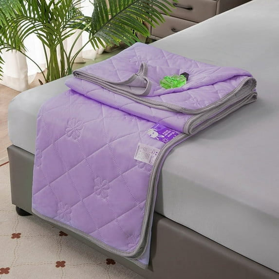 AZXY Summer Quilt,Cooling Comforter,Soft Breathable Cotton Lightweight Quilt,Cooling Blankets for Beds,100x150cm,Purple