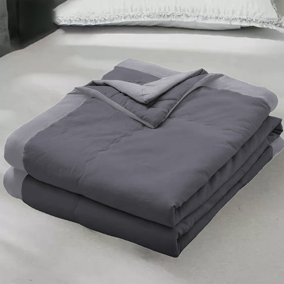 AZXY Summer Quilt,Quilts for Full Bed,Breathable Stain Protection Cooling Comforter for Hot Sleepers,Washable Cotton Lightweight Quilt,140x200cm,Gray