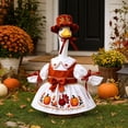 thumbnail image 1 of AZXY Thanksgiving Porch Goose Outfit, 23 Inch Lawn Goose Costume with Pilgrim Hat & Pumpkin Turkey Print Dress, Goose Clothes for Cement Plastic Goose Statue, Outdoor Yard Patio Fall Garden Decor, 1 of 7