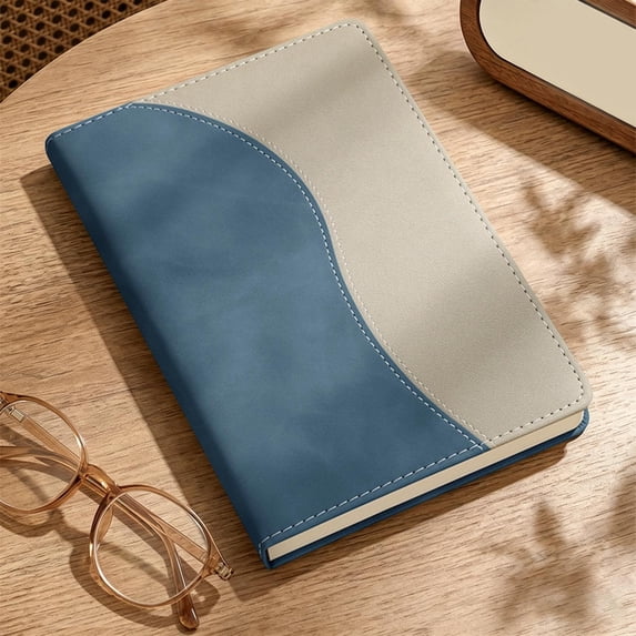 AZXY Two-Tone Faux Leather Notebook, Multi-Use Journal for Office, Daily Notes & Structured Planning