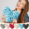 thumbnail image 1 of AZXY Valentine's Day Heart-Shaped Knotted Throw Pillow, Soft Plush Decorative Cushion for Sofa, Couch, Bed, Cute Love Knot Pillow Toy Gift for Lover, Kids, Valentine's, Mother's Day, Wedding Decor, 1 of 6