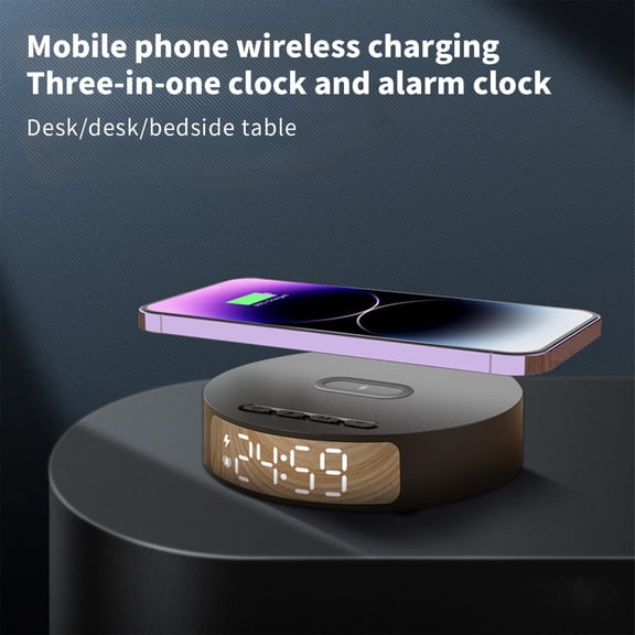 AZXY Wireless Charger,Charging Stand for Phone,Charging Stations,Desk Adjustable Magnetic Fast Charger Compatible for Phone Apple Android Iphone Samsung Devices,Smart Alarm Clock With Charger