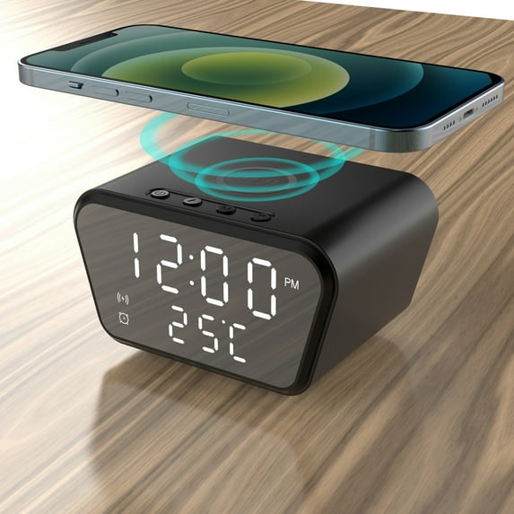 AZXY Wireless Charger,Charging Stations,Wireless Charging Station,Charging Stations for Multiple Devices at Once,Desktop 3 in 1 Charger Pad With Clock Compatible for Phone