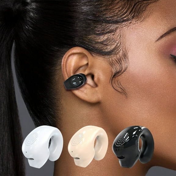 AZXY Wireless Earbuds Bluetooth,Bluetooth Ear Buds Noise Cancelling Waterproof,Open Ear Clip Headphones,Cheap True Wireless Sports Earbuds with Charging Case for Running Gaming,Back To School Gifts