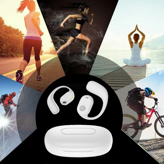 AZXY Wireless Earbuds Bluetooth on Clearance,Ear Buds Noise Cancelling Blutooth,Warterproof Ear Hook Earbuds with Wireless Charging Case,Lightweight Open Ear Headphones for Sports Running Cycling