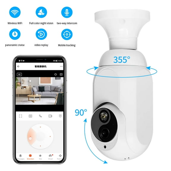 AZXY Wireless Security Camera,Smart Security Cameras,1080p Hd Night Vision Wifi Indoor Security Cameras,Mini Hidden Smart Pet Monitors for Home,360 Camera