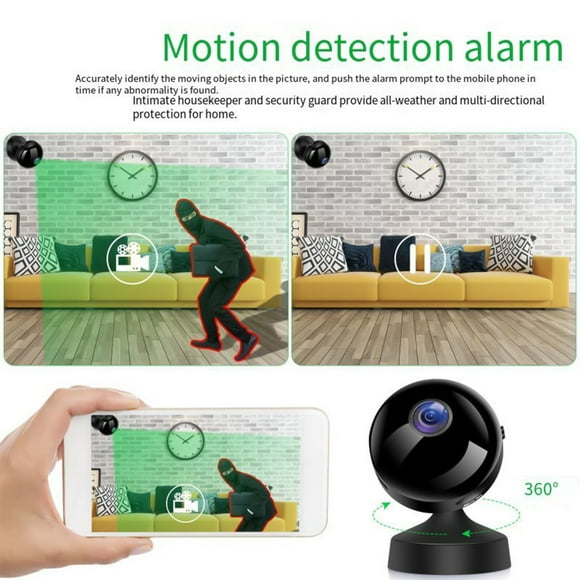 AZXY Wireless Security Camera,Smart Security Cameras,1080p Hd Night Vision Wifi Indoor Security Cameras,Mini Hidden Smart Pet Monitors for Home,360 Camera