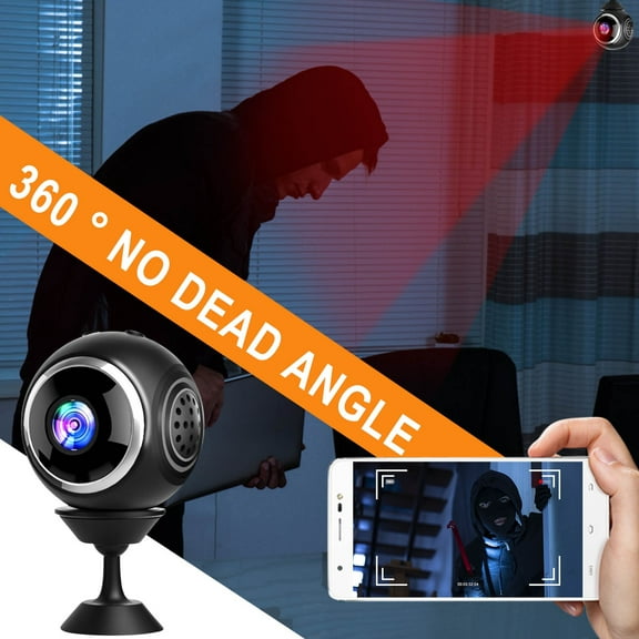 AZXY Wireless Security Camera,Smart Security Cameras,720p Wifi Night Vision Indoor Security Cameras,Mini Hidden Smart Pet Monitors for Home Car,App Control