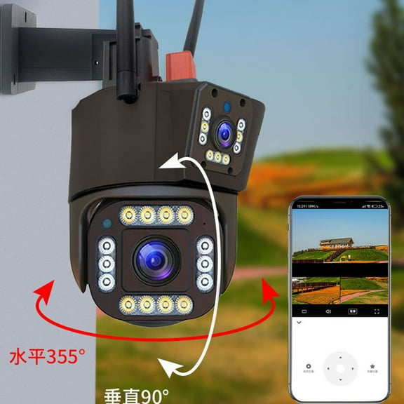 AZXY Wireless Security Camera,Surveillance Cameras Wireless Outdoor,Outdoor Security Camera with Monitor,Wifi 360 Smart Camera Waterproof Ipc360