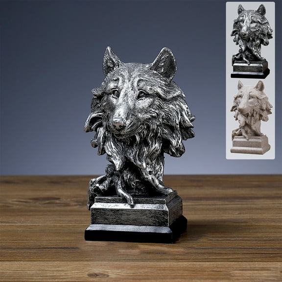 AZXY Wolf Resin Ornament Awesome Shape Personalized Ornament Resin Crafts Bookcase Desktop Ornament Suitable For Bedroom Study And Desk