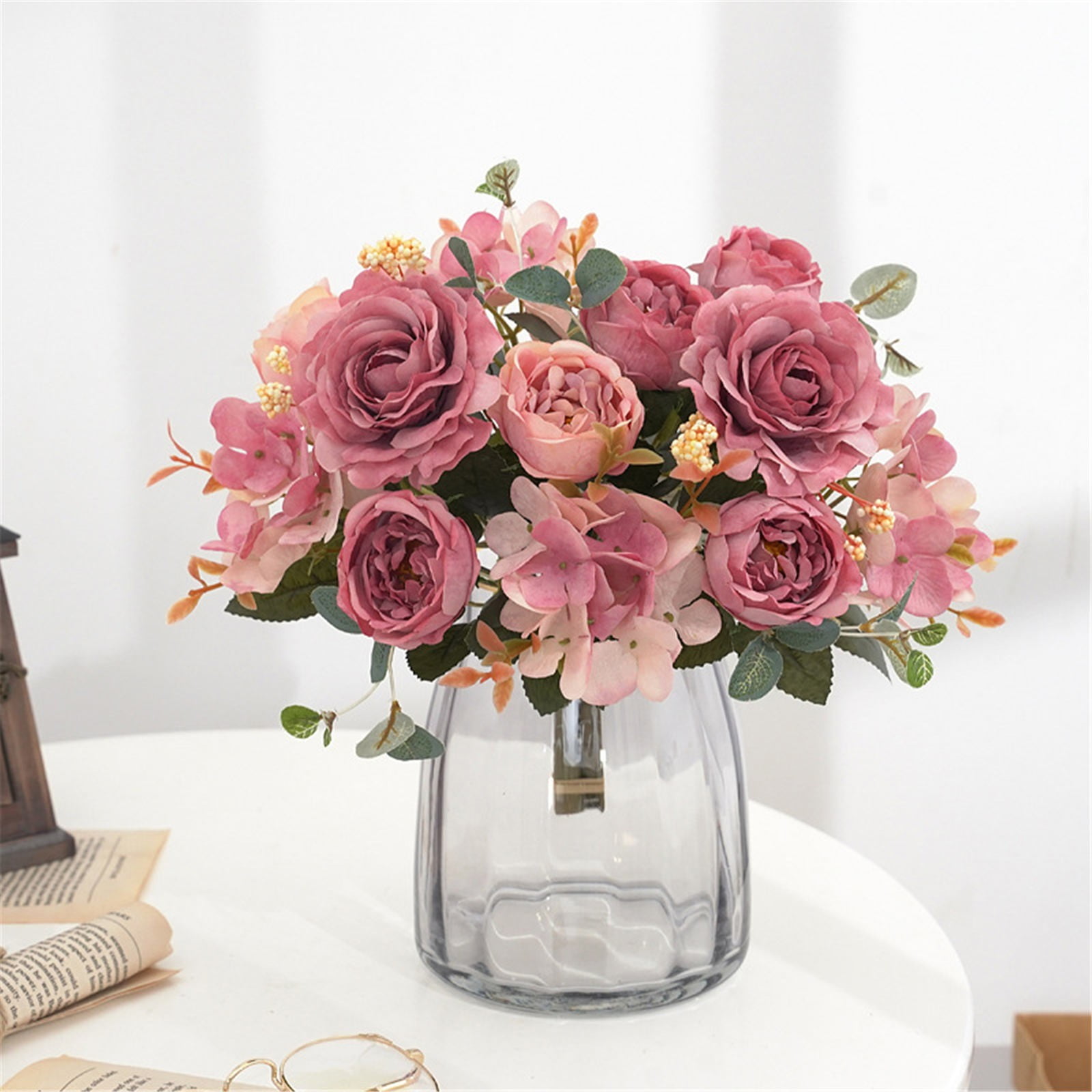 AZZAKVG Artificial Plants Artificial Peony Flowers Simulation Rose ...