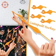 AZZAKVG Christmas Halloween Easter Decoration Toy Party Gift Outdoor Stretchy Chicken Catapult Flying For Party Flick Children Tricky Toys Chicken 5Pcs Toys