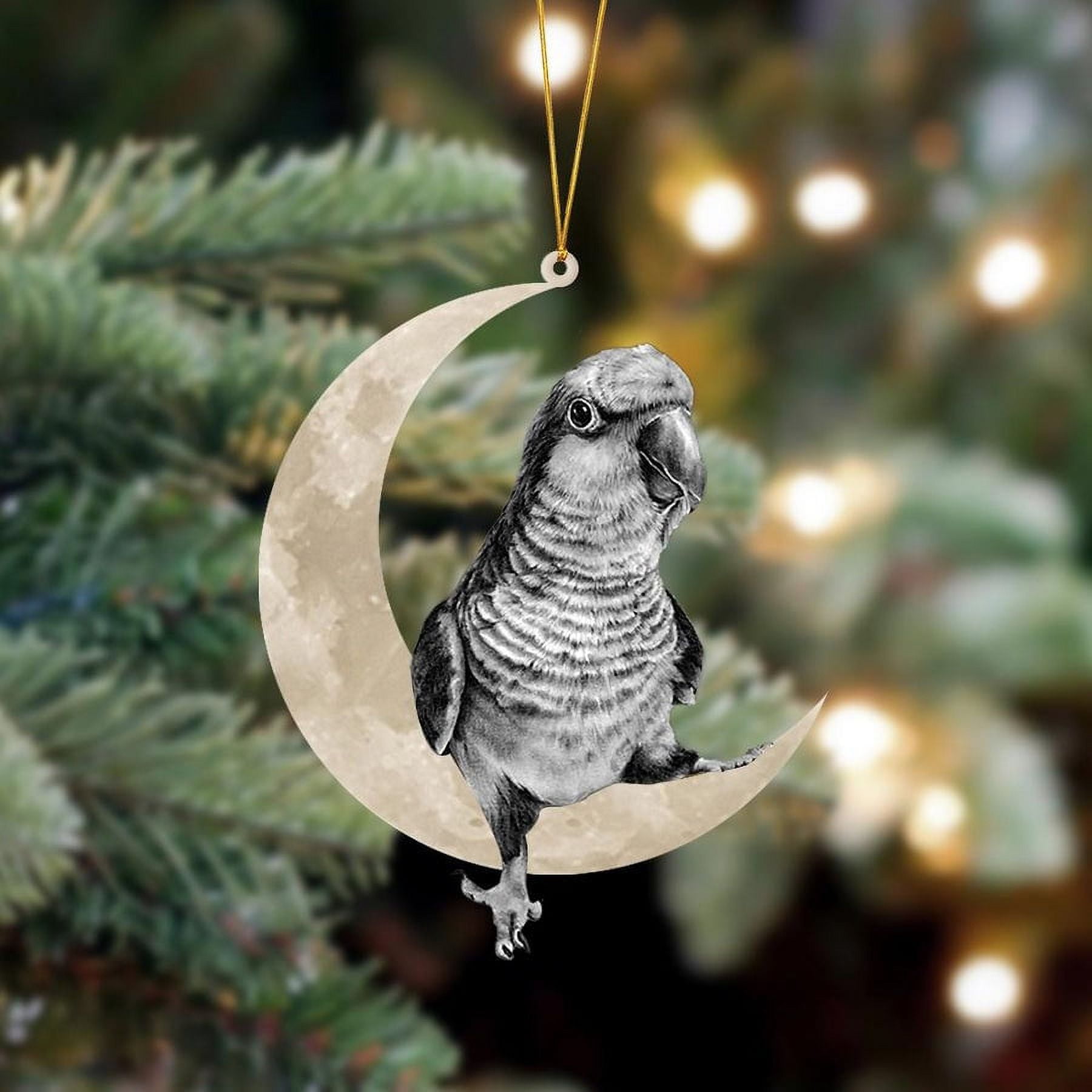 AZZAKVG Christmas Ornaments Animals Sitting On The Moon Ornaments For
