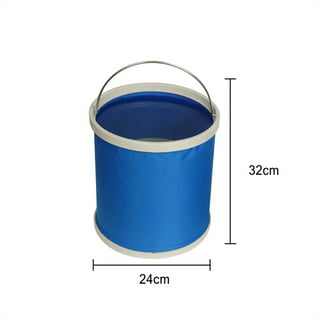 Auto Drive Plastic 12-Quart Oval Bucket, Blue 