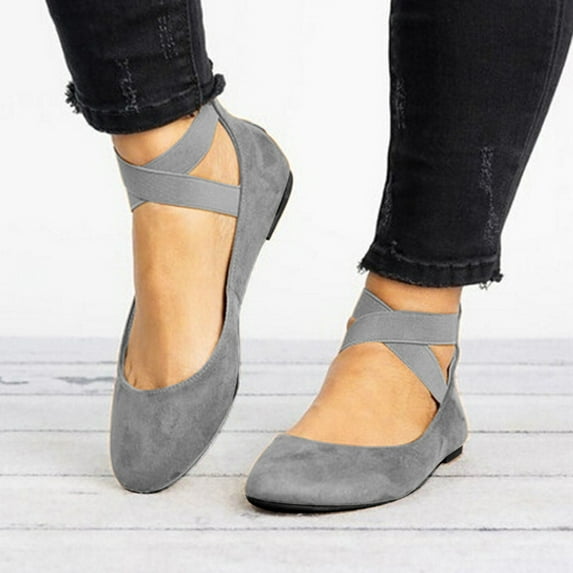 AZZAKVG Fashion Causal Singles Shoes Elastic Flat Ladies for Women Sandals Strap Women'S