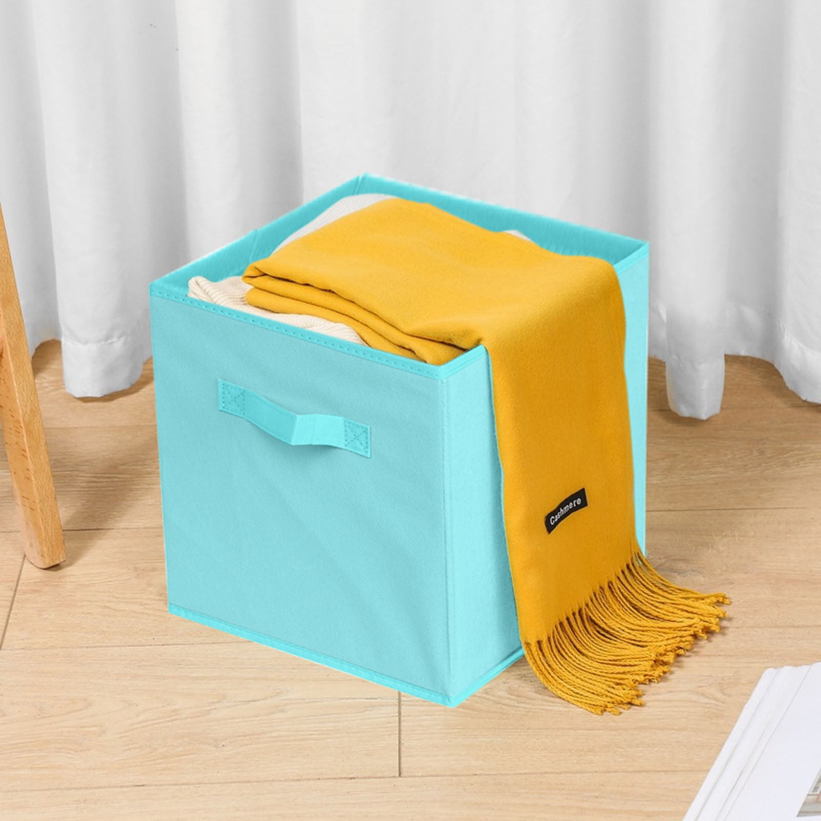 AZZAKVG Organization And Storage Set Of 6 Collapsible Fabric Cube
