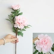 AZZAKVG Valentine'S Day Decoration Artificial Plant Flower 2 Bouquets Peonies Dark Pink Light Peony Simulation Of Branches For Wedding Home Office Party Table Centerpieces Floral Arrangements