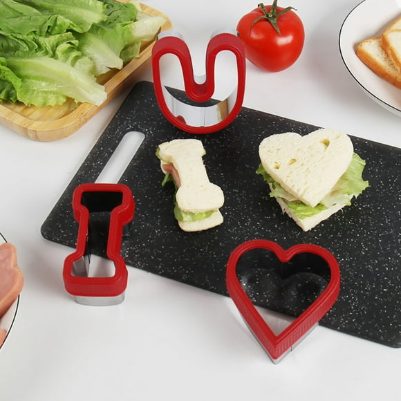 AZZAKVG Valentines Day,Easter,Cute Cake Tools Heart/Star/Flower Shape Cutters Stainless Steel Plastic Cookie Cutter Set