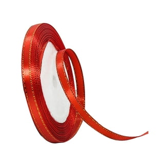 Ribbli Satin Ribbon 1/8 inch x Continuous 100 Yards, Thin Red Ribbon Double Faced Use for Wedding Invitation Card, Gift Wrapping, Christmas