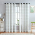 thumbnail image 1 of AZZCIA Linen Window Curtain Panel Pairs for Living Room 63" Long Geometric Check Grommets Top Semi Sheer Window Treatment Heavy Rustic Farmhouse Style Drapes for Bedroom 54"x63"x2, Sage Green, 1 of 7