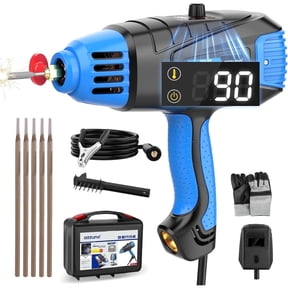 AZZUNO 110V Portable Electric Welding Machine, Handheld ARC Welder with IGBT Inverter, Stick Welder Gun