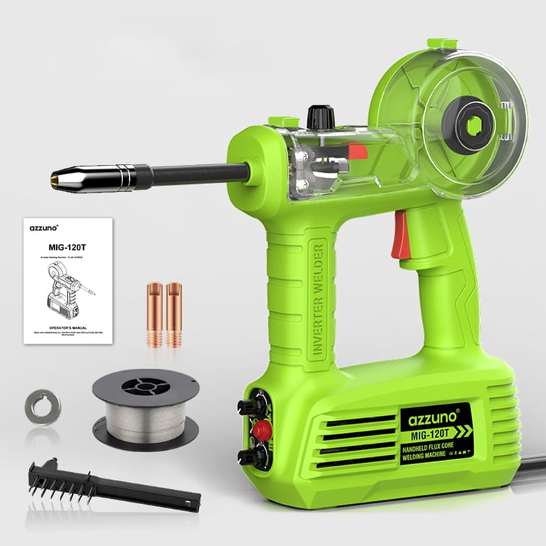 AZZUNO Portable Handheld MIG Welder 100A 110V Gasless Mini Welder