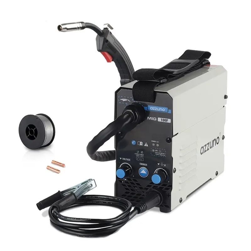 AZZUNO Portable MIG Welder 100A 110V Gasless Flux Core Wire IGBT Welding Machine