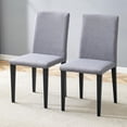 thumbnail image 1 of SUDICA Dining Chairs Set of 2, Gray Fabric Upholstered Side Chairs with Black Metal Legs for Dining Room and Kitchen, 1 of 11