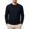 thumbnail image 1 of AZoiNM Men's Crewneck Sweater, Lightweight Soft Knit Pullover Sweater, Long Sleeve Casual Classic Ribbed Trim Sweater for Fall Winter, 1 of 7