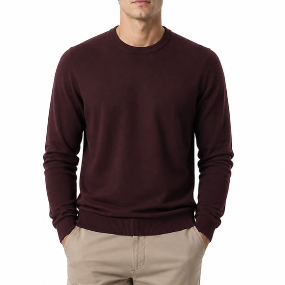 AZoiNM Men's Crewneck Sweater, Lightweight Soft Knit Pullover Sweater, Long Sleeve Casual Classic Ribbed Trim Sweater for Fall Winter