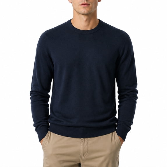 AZoiNM Men's Crewneck Sweater, Lightweight Soft Knit Pullover Sweater, Long Sleeve Casual Classic Ribbed Trim Sweater for Fall Winter