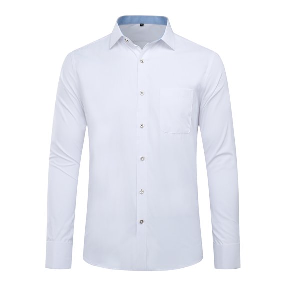 AZoiNM Men's French Cuff Dress Shirt Slim Fit Long Sleeve Business Casual Polyester