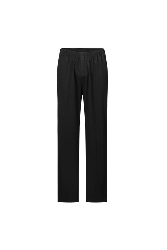 Men's High Waisted Wide Leg Casual Pants 100% Cotton Relaxed Fit Straight Fall Trousers