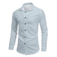 thumbnail image 1 of AZoiNM Men's Printed Long Sleeve Casual Shirt Button Down Collar Thin Comfort Fit, 1 of 10