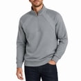 thumbnail image 1 of AZoiNM Men's Quarter Zip Pullover Sweatshirt, Casual Long Sleeve Mock Neck Fleece Sweatshirt with Ribbed Cuffs and Hem, Midweight Fall Spring Sweater Top, 1 of 13