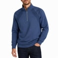 thumbnail image 1 of AZoiNM Men's Quarter Zip Pullover Sweatshirt, Casual Long Sleeve Mock Neck Fleece Sweatshirt with Ribbed Cuffs and Hem, Midweight Fall Spring Sweater Top, 1 of 13