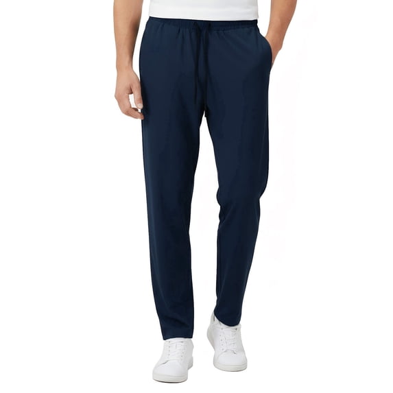 AZoiNM Men's Quick-Dry Athletic Pants Loose Fit Straight Leg Reflective Elastic Waistband
